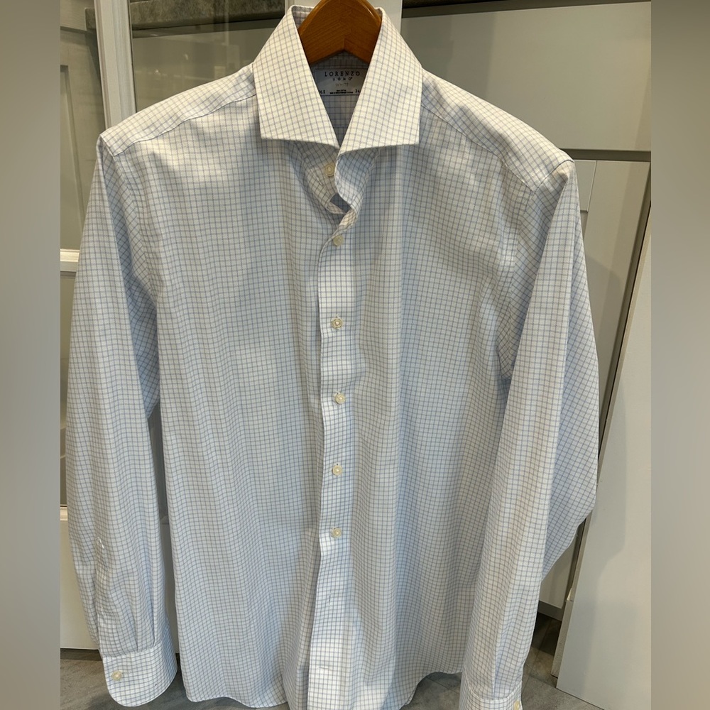 Lorenzo Uomo Spread Collar Dress Shirt 16.5 34/35